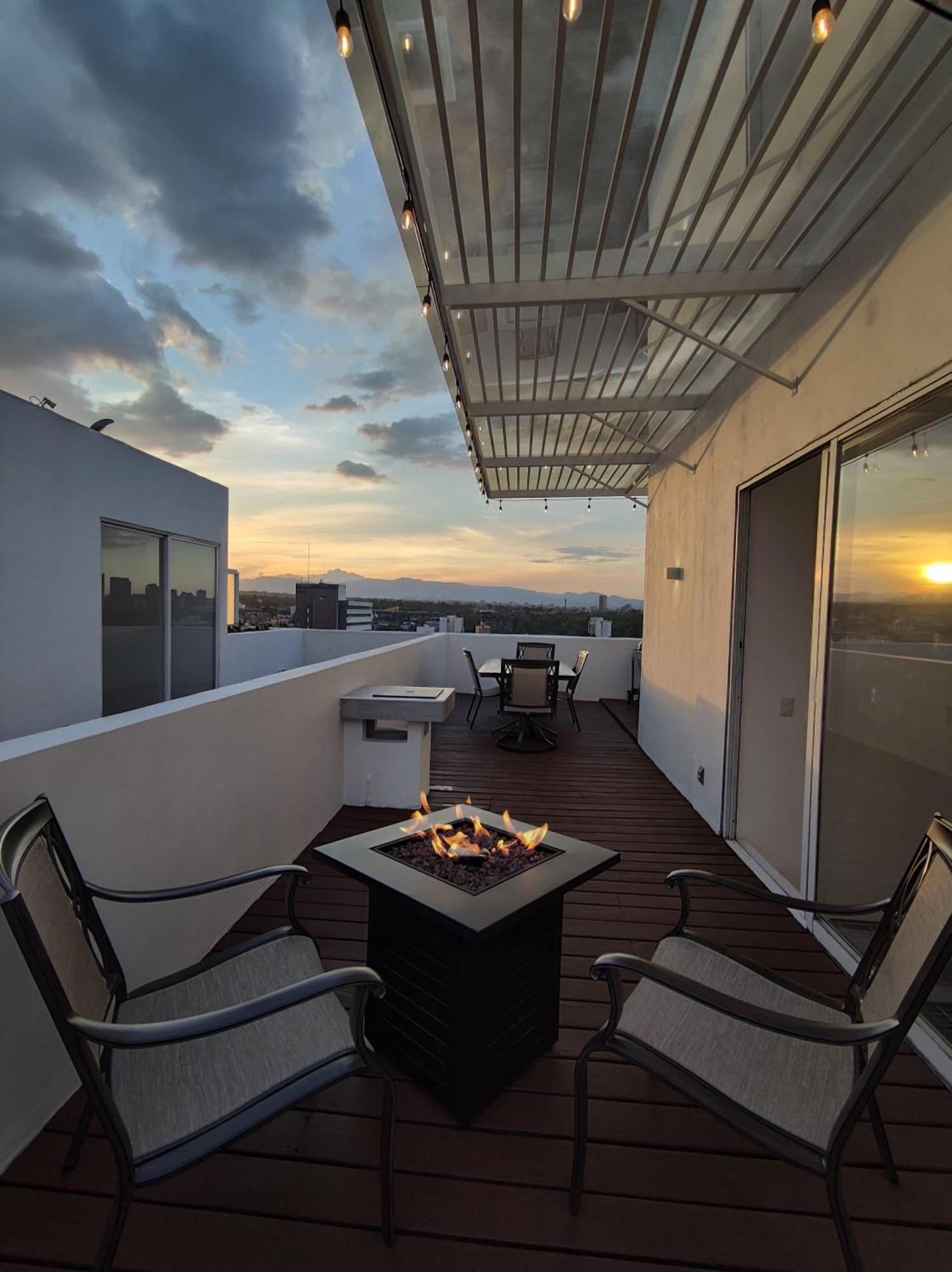 View Penthouse Private Rooftop, Wi-fi 500mbps, Air Conditioning, Grill, Pool And Gym Apartment Mexico City