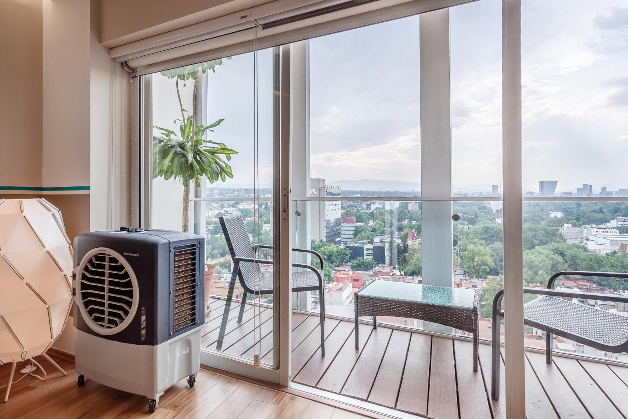 View Penthouse Private Rooftop, Wi-fi 500mbps, Air Conditioning, Grill, Pool And Gym * Mexico City
